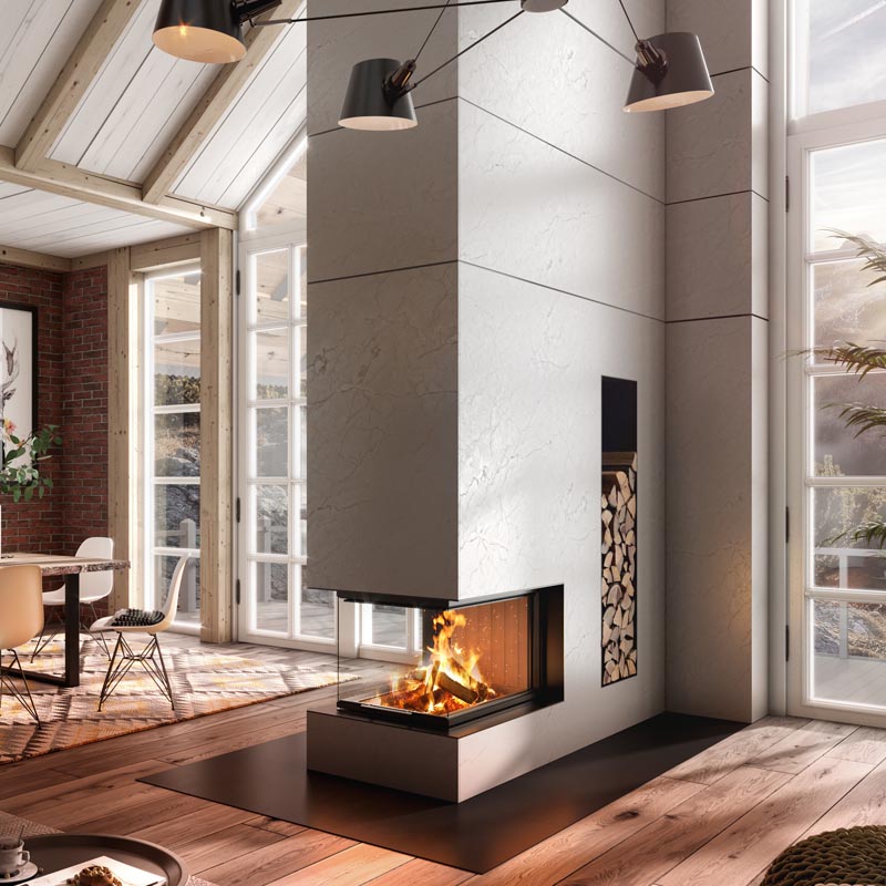 Spartherm Arte U-90h Ambiente | Spartherm Arte U-90h Kamineinsatz 13 kW | Schiebetür