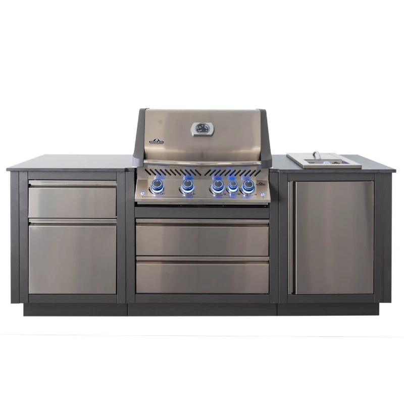 napoleon oasis outdoor-kueche einbaugrill p