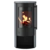 DROOFF Aprica 2 StilBeton basalt sandgestrahlt | DROOFF Aprica 2 Kaminofen mit moderner Verbrennungstechnik