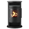 DROOFF Varese 3 StilBeton basalt sandgestrahlt | DROOFF Varese 3 Kaminofen 6 kW effiziente Verbrennung